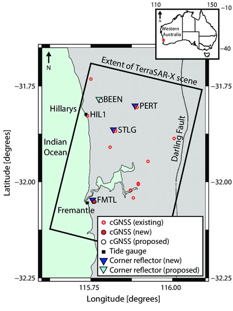 The Distribution Of Ground Based Geodetic Infrastructure For Measuring