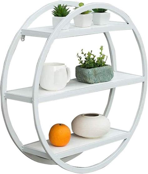 Metal And Wood Round Shelf At Andrew Leon Blog