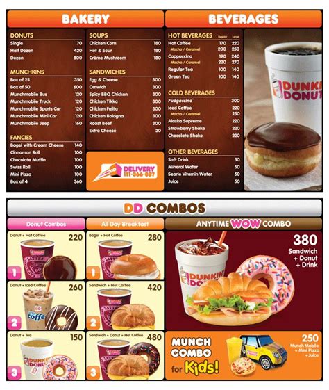 Dunkin Donuts Food Menu Sale Online