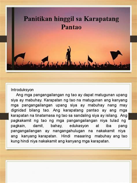 Panitikan Hinggil Sa Karapatang Pantao | PDF