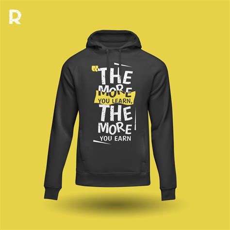 Classic Black hoodie with quote