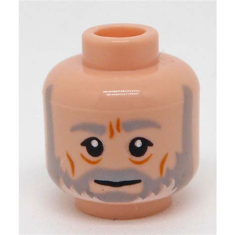 Lego Obi Wan Kenobi Minifigure Head Recessed Solid Stud