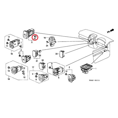 Honda Cr V 2001 2006 Hazard Switch Bulb Honda Direct Parts