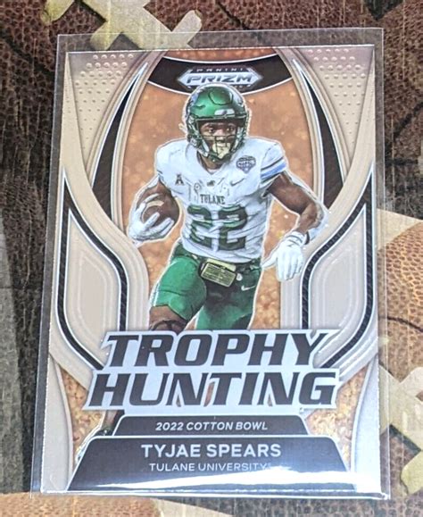 Tyjae Spears 2023 Panini Prizm Draft TROPHY HUNTING R C Insert 21