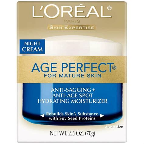 25oz Loréal Paris Skin Care Age Perfect Night Cream Anti Aging Soy