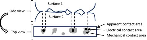 Illustration Of The Apparent Mechanical And Electrical Contact Areas