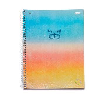 Caderno Espiral Jandaia 10 Mat 160Fls Energy Color Borboleta Caderno