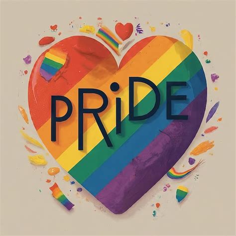 Premium Vector Lgbt Pride Rainbow Heart With Flag Pride Month Vector