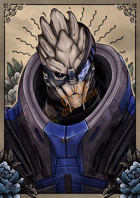 Garrus Vakarian Mass Effect Fan Art Print By Rose Demon Rosedemon Art Print Poster Rd Garrus