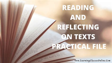 Reading And Reflection On Text