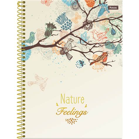 Caderno Espiral Foroni Universitário Natureza 80 Folhas 1x1 Sortido 9585