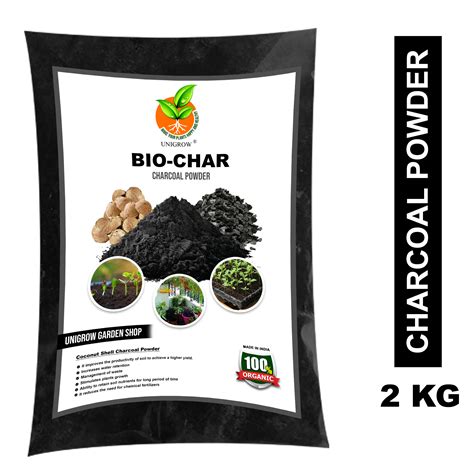 Buy Unigrow Coconut Shell Charcoal Powder Kg Pack Bio Char Gardening