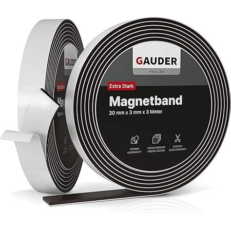 Power Magnetband Magnetstreifen Selbstklebend Mit Tesa Kleber Mm X