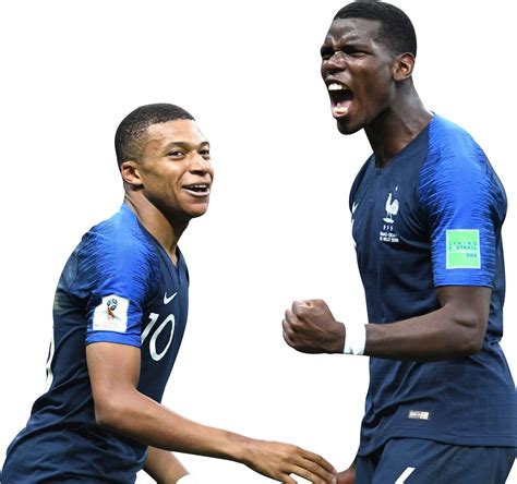 Kylian Mbappé Paul Pogba France football render FootyRenders