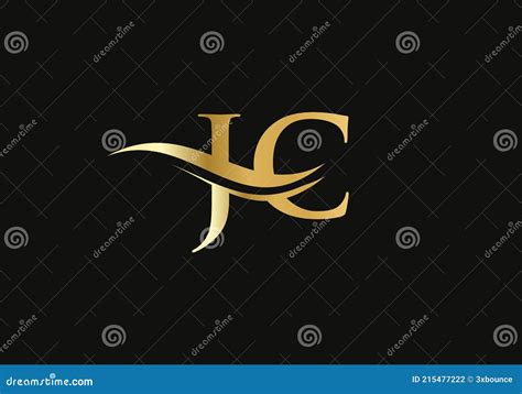 Initial Gold Letter Jc Logo Design Jc Logo Design With Modern Trendy