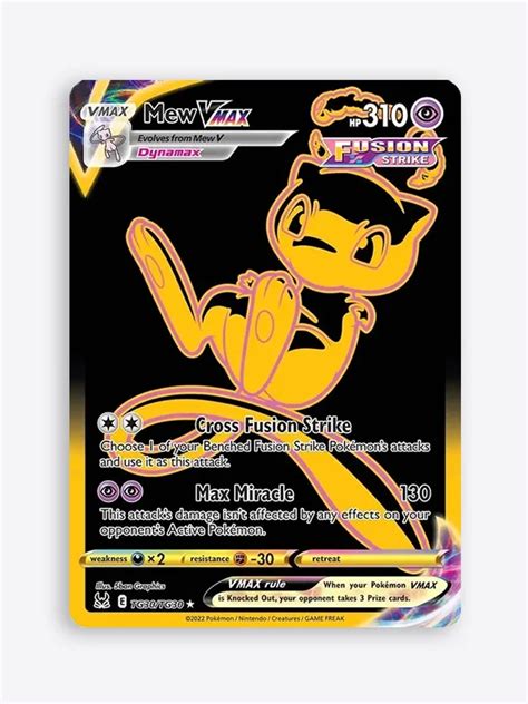 Mew VMax Lost Origin Full Art Trainer Card Gold Pokemon Cards