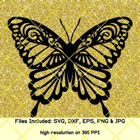 Butterfly Svg Mandala Butterfly Svg Files For Cricut Butterfly Etsy