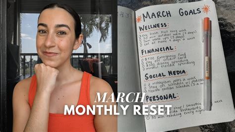 March Reset Routine Monthly Reflection Goal Setting Current