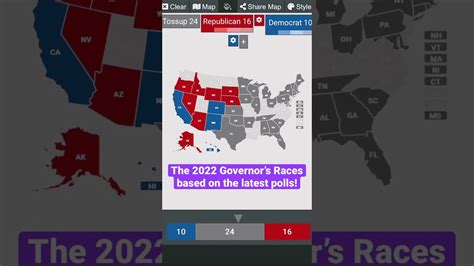 The 2022 Governor’s Elections Based On 538’s Latest Polls Youtube