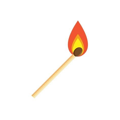 Premium Vector Burning Match Icon Vector Illustration Concept Design