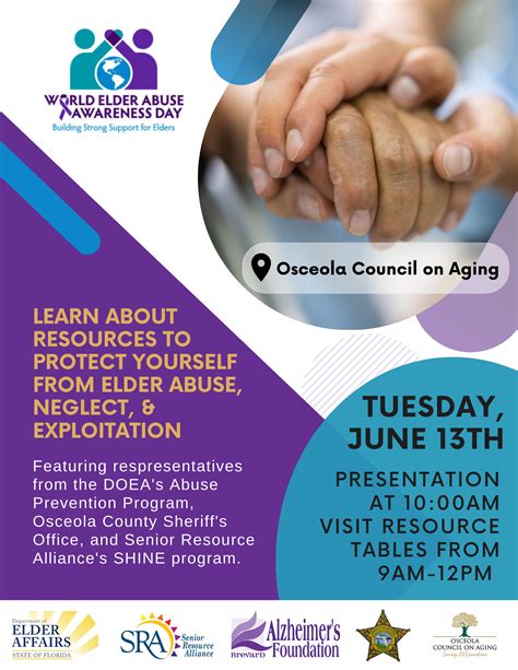 Osceola County Elder Abuse Awareness Information Event World Elder