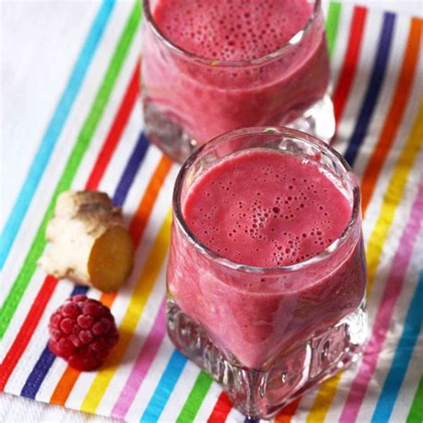 Recette Smoothie Banane Framboise Milkerv Amande Jean Herv