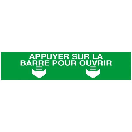 625421 APPUYER SUR LA BARRE POUR OUVRIR 330x75mm TALIAPLAST