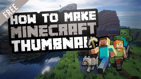 How To Make Minecraft Thumbnail Design Free Download Youtube