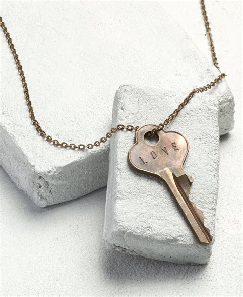 Classic Key Necklace – The Giving Keys | Custom jewelry necklaces, Key ...