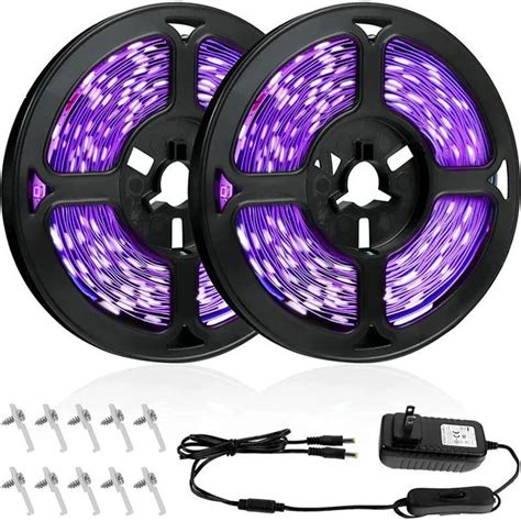 Uv Led Strip Light Kit Dc12v 60 Leds Meter Uva 365nm Uv Led Strip