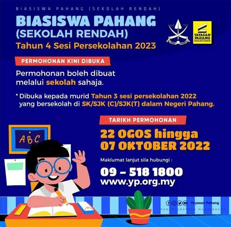 Murid Tahun Boleh Mohon Biasiswa Yayasan Pahang