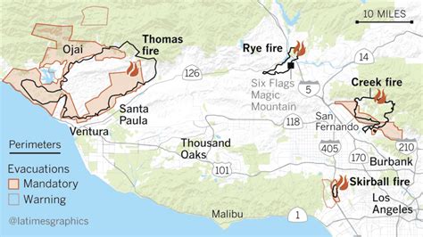 Here Are Maps Showing All The Major Fires In Southern California La Times