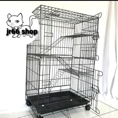 Jual KANDANG KUCING MURAH 3 TINGKAT UKURAN 100x40x60 CM BISA DI