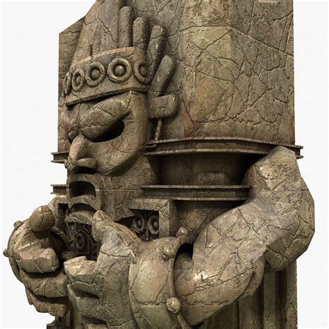 Estatua Azteca Modelo D Max Obj Free D