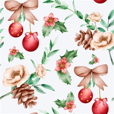 Beau Motif Floral Aquarelle Sans Couture Avec Fleurs Et Ornements De