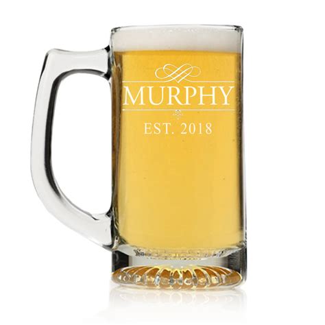 Custom Engraved Personalized Beer Mug Glass Custom Beer Etsy