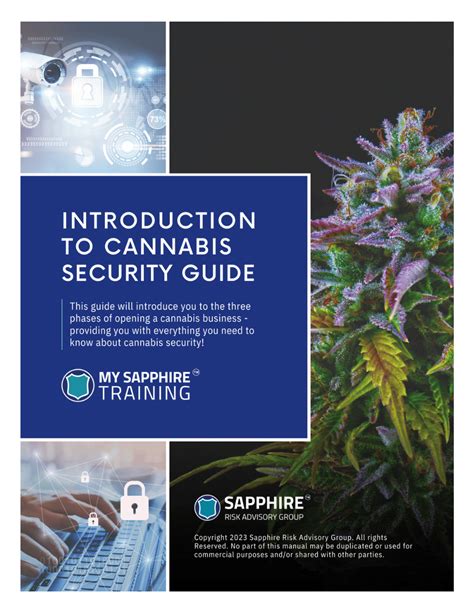 Introduction To Cannabis Security Course Sapphire Risk Advisory Group