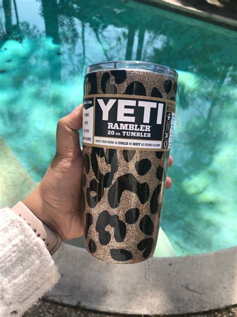 20oz Cheetah Yeti Etsy Yeti Cup Designs Yeti Custom Tumbler Cups