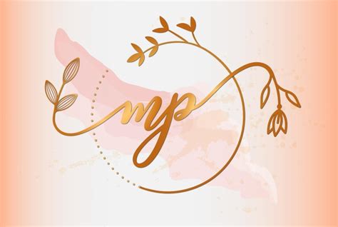 Premium Vector Luxury Feminine Initial Letter Mp Logo Design