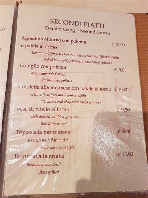 Menu Da La Serenit Ristorante Valeggio Sul Mincio