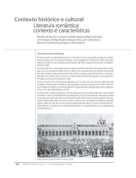 U Contexto Historico Cultural Aclama O De D Jo O Vi No Rio De