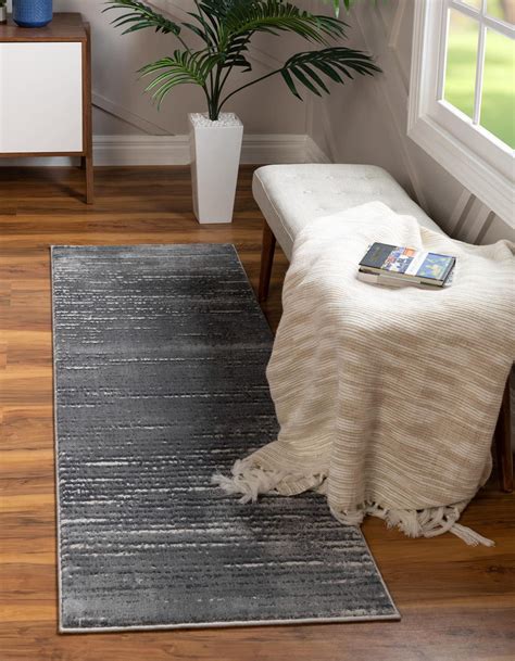 Gray 2' x 12' Oasis Runner Rug | Rugs.com