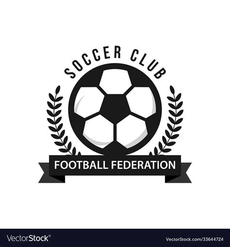 Soccer football federation logo template Vector Image