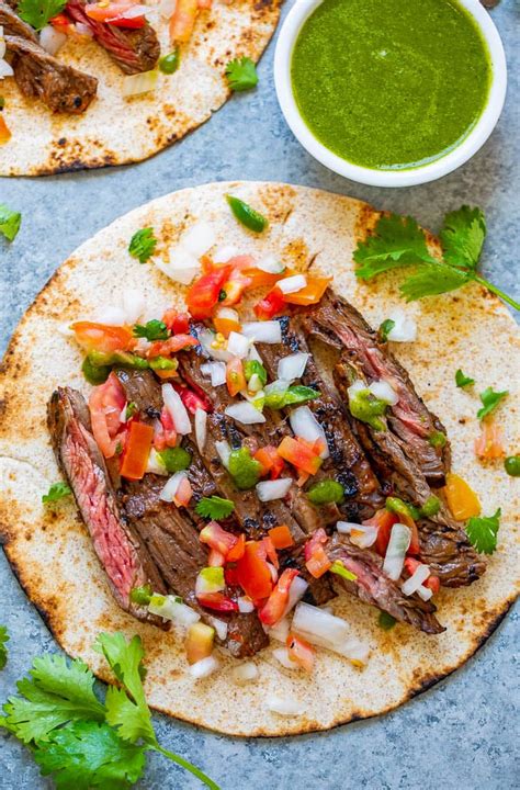 Easy Carne Asada Tacos Recipe Marinade Averie Cooks