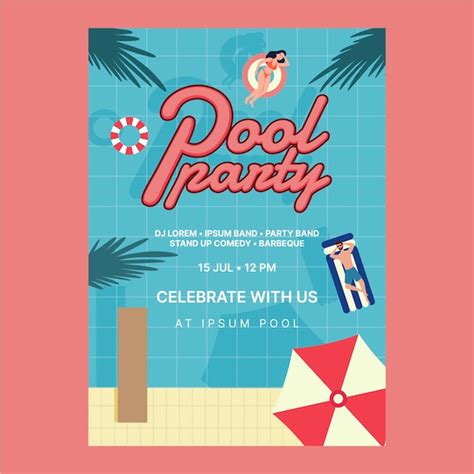 Invitation Pool Party Svg