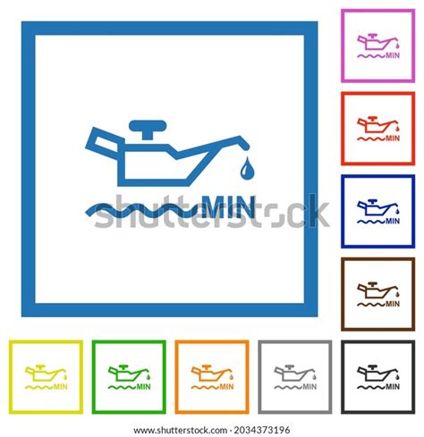 Oil Level Minimum Indicator Flat Color Stock Vector Royalty Free