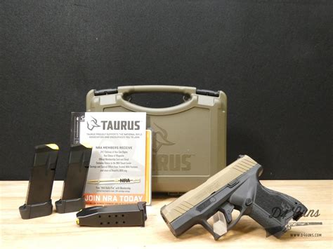 Taurus Gx4 9mm Ccw Bronze Two Tone W Og Case And 3 Mags Edc Semi Auto Pistols At