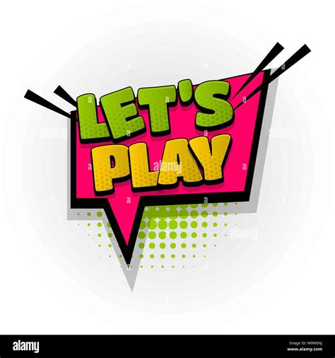 Let's play gamer game comic book text pop art Stock Vector Image & Art - Alamy