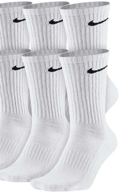 Nike Unisex Performance Cushion Crew Socks Medium Blackwhite 6 Pairs With Bag