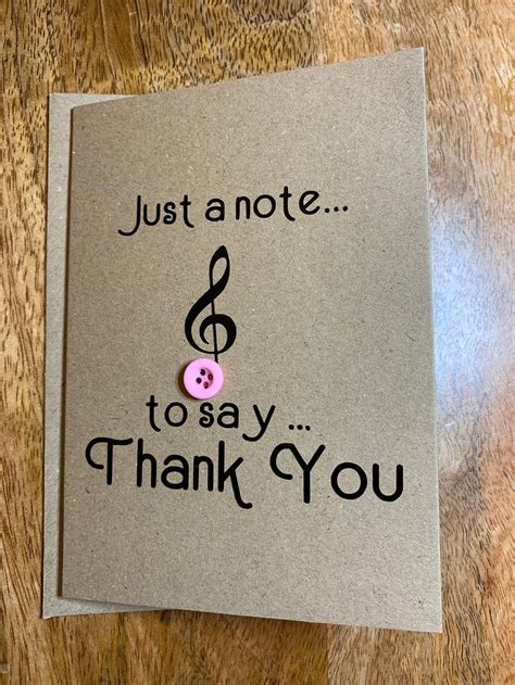 Just A Note To Say Thank You Thank You Card Just A Note Card Etsy